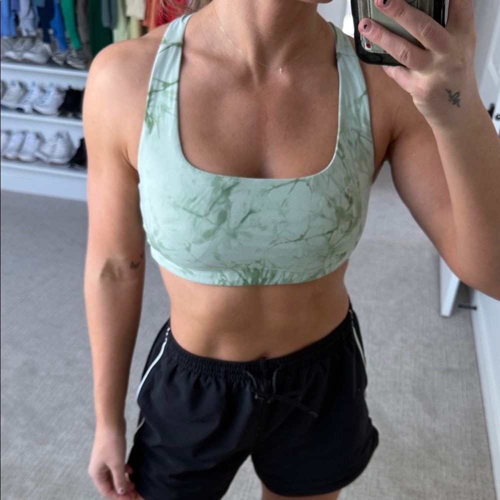 Vitality Green Tie-Dye Sports Bra